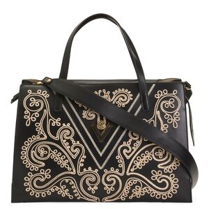 Valentino Orlandi Made in Italy leather Connery trim satchel/tote